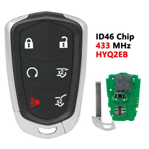 Cadillac Escalade 6 Button Smart Key 2015-2020 For HYQ2EB | Aftermarket
